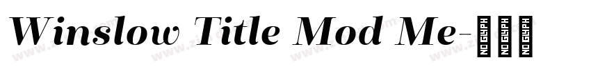Winslow Title Mod Me字体转换 Winslow Title Mod Me字体转换